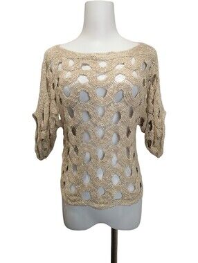 🦉🦉Open-Knit Cream Women's Sweater